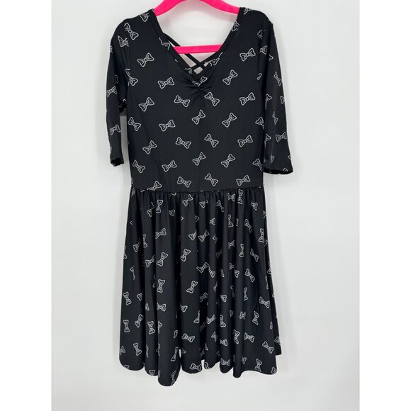 Dotdotsmile Girls Dress Size 7 Black with White Bows New With Tags - Picture 1 of 6